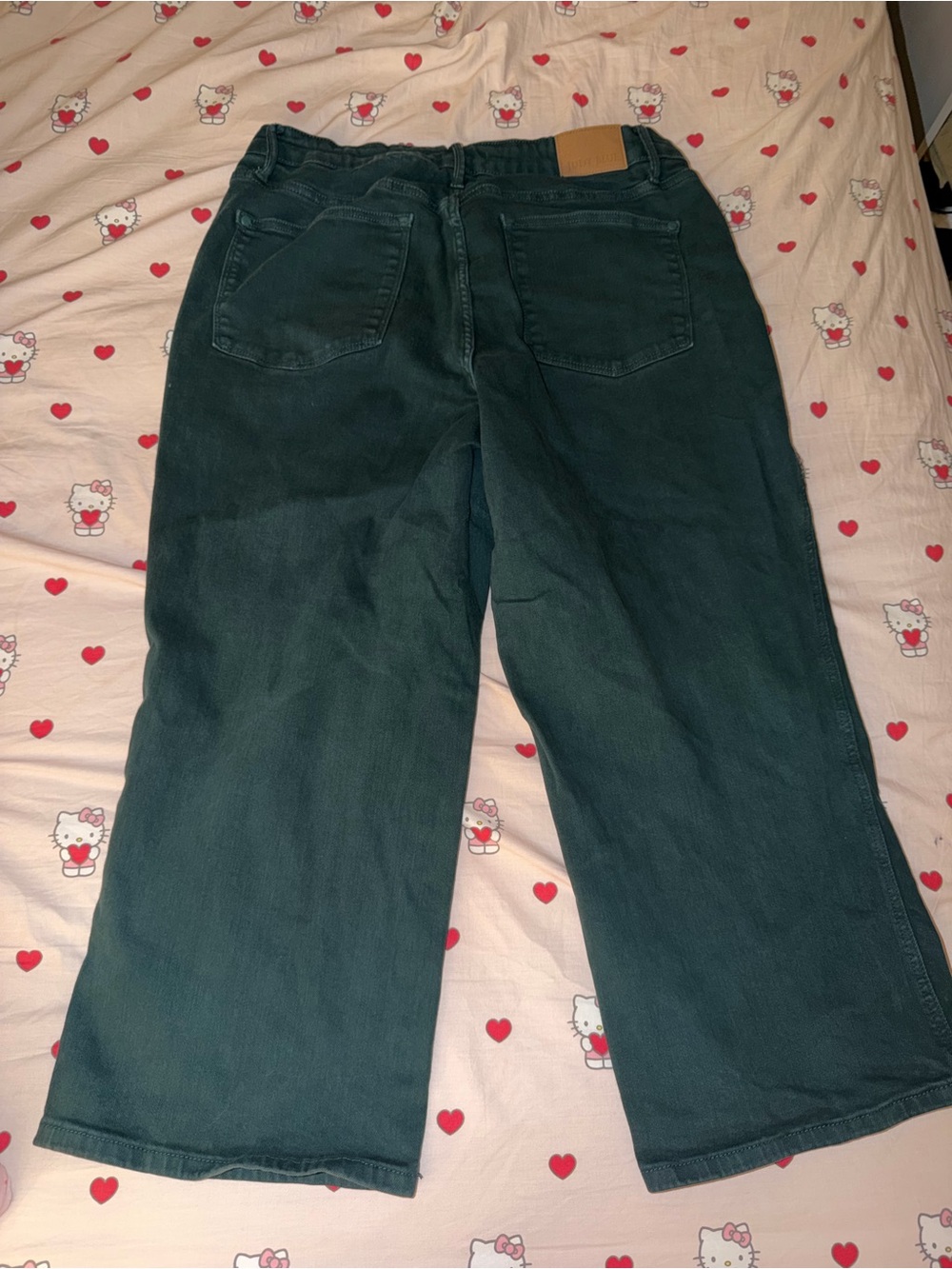 Judy Blue Dark Teal Wide Leg Jeans - Picture 4 of 4